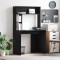 vidaXL Birou cu raft Stejar negru 91 x 50 x 149 cm Lemn compozit 869259