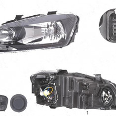 Far Volkswagen Polo (6r), 08.2009-04.2014, fata, Stanga, H4; electric; fara motoras, DEPO