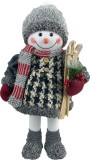 Om de zapada decorativ de Craciun cu schiuri, MagicHome, 50 cm