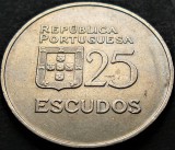 Moneda 25 ESCUDOS - Portugalia, anul 1980 *cod 246