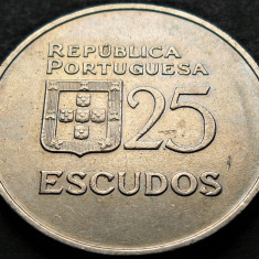 Moneda 25 ESCUDOS - Portugalia, anul 1980 *cod 246