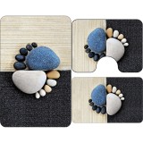Set Covorașe Baie 3 piese: 60x90cm, 60x45cm, 60x45cm, Talpă piatră