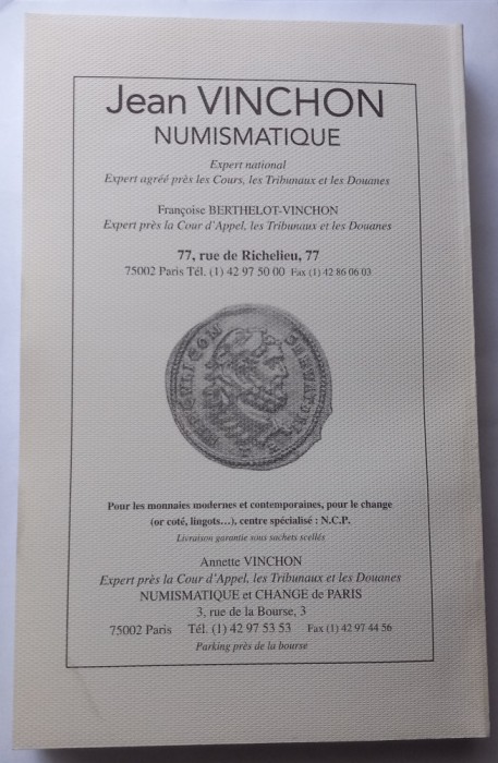 Revue Numismatique/Revista numismatica , 1995, al 150-lea volum