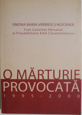 O marturie provocata (1995-2000) &amp;ndash; Simona M. Vrabiescu Kleckner foto