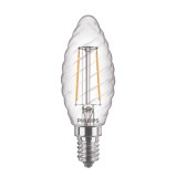 Bec LED filament Philips lumanare ST35 E14 2W 250lm lumina calda 2700 K