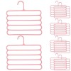 Set 20 Umerase din Plastic, cu 5 Pozitii, Pentru Pantaloni, Fuste sau Cravate, 31 x 31 cm, Roz