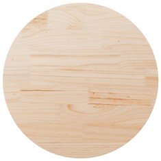 vidaXL Blat de masă, &Oslash;90x2,5 cm, lemn masiv de pin