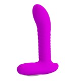 Vibrator Anal Cu Bile Rotative Si Telecomanda, Violet, 15.5 cm, Pretty Love