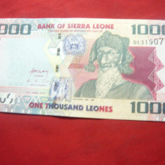 Bancnota 1000 leones Sierra Leone 2010, cal.NC