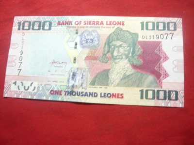 Bancnota 1000 leones Sierra Leone 2010, cal.NC foto