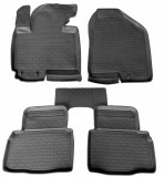 Covorase Cauciuc Premium Stil Tavita Hyundai IX35 (2009-2015) Negre, Fara Miros, Bordura 3cm