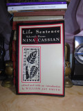 NINA CASSIAN - LIFE SENTENCE _ SELECTED POEMS , ED. 1-A , 1990 , CU AUTOGRAF #