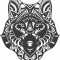 Sticker decorativ, Mandala, Lup, Negru, 70 cm, 7254ST