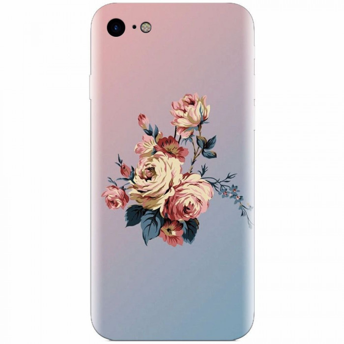 Husa silicon pentru Apple Iphone 7, Roses