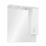 Dulap Baie Oglinda Leziter Bianca Plus 85 Alb Lucios Suspendat Impermeabil 100x85cm