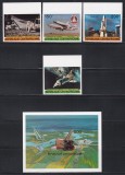 Centrafricana 1981 - Cucerirea spațiului, Serie NDT + Colita DE LUX NDT + 4 Colite DE LUX NDT, 4 POZE, MNH