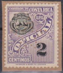 Costa Rica 1926 , Oficial , Perfin - stampilat ( CR ) foto