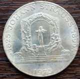 (A887) MONEDA DIN ARGINT AUSTRIA - 100 SCHILLING 1975, JOHANN STRAUSS