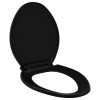 Capac WC vidaXL Negru, &Icirc;nchidere Silențioasă, Eliberare Rapidă, Polipropilenă, 47x35cm, Universal