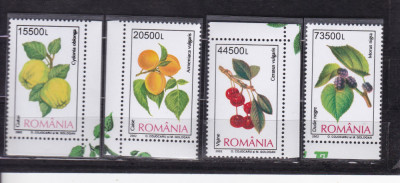 ROMANIA 2002 LP 1596 FRUCTE SERIE MNH foto
