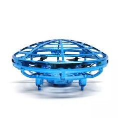 Drona OZN - jucarie pentru copii zburatoare - LED, cu acumulator - 11 x 11 x 4 cm