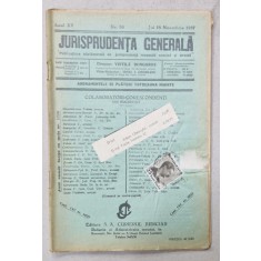 JURISPRUDENTA GENERALA , PUBLICATIUNE SAPTAMANALA DE JURISPRUDENTA REZUMATA ROMANA SI STREINA , NR.36, 1937