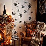 Decoratiune de Halloween - set de paianjeni - autoadeziv - negru - 30 buc pachet
