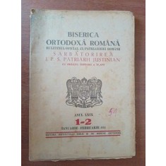 Biserica ortodoxa romana. Buletinul oficial al Patriarhiei romane anul LXIX. 1-2 1951
