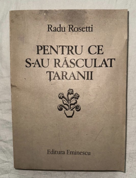 Radu Rosetti - Pentru ce s-au rasculat taranii