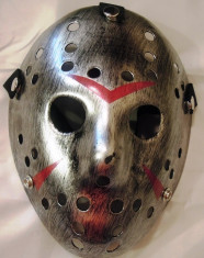 Masca Jason Voorhees plastic argintie foto