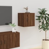 Dulap TV montat pe perete, stejar maro, 40x34,5x40 cm