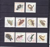 ROMANIA 1965 LP 601 REPTILE SERIE MNH