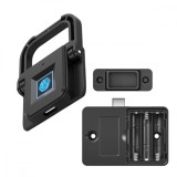 Incuietoare inteligenta cu amprenta digitala, USSPY&reg; F007, pentru sertar, vestiar, mobilier, reincarcabila prin USB Type-C, 20 de amprente, recunoaste