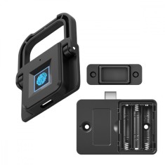 Incuietoare inteligenta cu amprenta digitala, USSPY&reg; F007, pentru sertar, vestiar, mobilier, reincarcabila prin USB Type-C, 20 de amprente, recunoaste