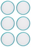 Set Farfurii 6 piese, Intinse Frosty cu Model Vernil, diametru 27 cm