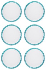 Set Farfurii 6 piese, Intinse Frosty cu Model Vernil, diametru 27 cm