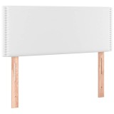 Cumpara ieftin Tablie de pat, alb, 100x5x78/88 cm, piele ecologica