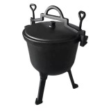 Ceaun Fonta Emailata Perfect Home 10L, Tip Cazan Sub Presiune, Diametru 30cm, Negru