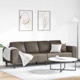 Set de canapea Gri &icirc;nchis Piele ecologică de suede