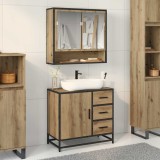 VidaXL Dulap pentru Chiuveta de Baie stejar artizanal 65 x 33 x 60 cm 883625