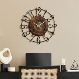 Ceas de perete, Metal Wall Clock 15, Metal, &oslash;48 cm, Multicolor, Tanelorn