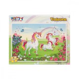 Puzzle Witty Puzzlezz, 100 piese, Unicorni draguti