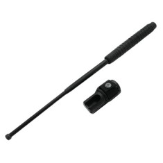 Baston telescopic IdeallStore&reg;, Standard Guard, otel inoxidabil, 40 cm, negru, toc tactic inclus
