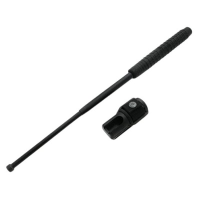 Baston telescopic IdeallStore&amp;reg;, Standard Guard, otel inoxidabil, 40 cm, negru, toc tactic inclus foto