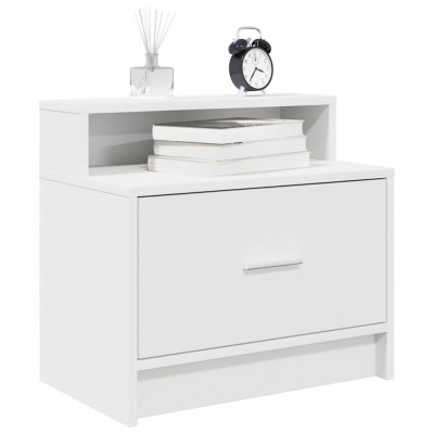 vidaXL Noptiere cu sertar 2 buc Alb 51x31x47 cm 858669 foto