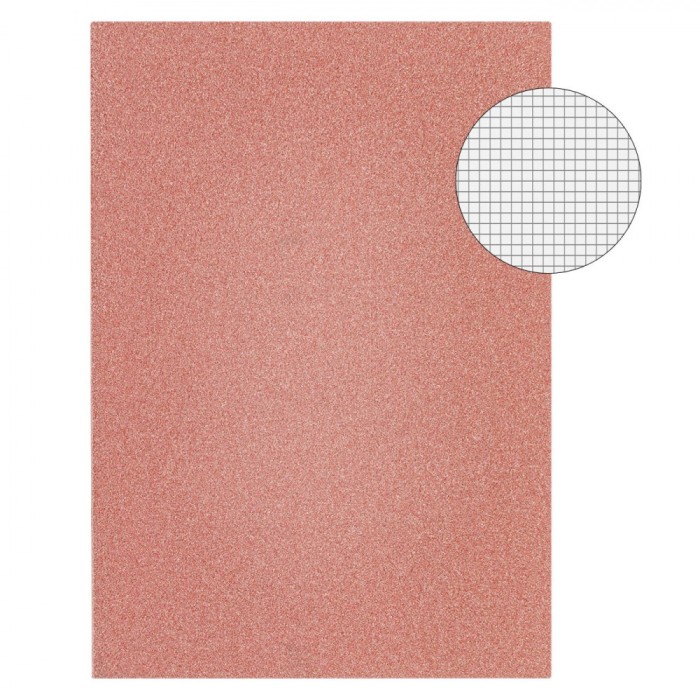 Caiet Matematică, A5, Copertă Roz Aurie cu Glitter, 40 File