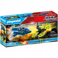 Playmobil - Avionul Politiei Si Hot Cu Drona