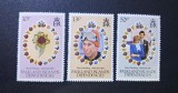 Falkland Islands Dependencies 1981 Nunta Regală Prințul Charles și Prințesa Diana Set Complet 3 Timbre MNH Neștampilat - A183