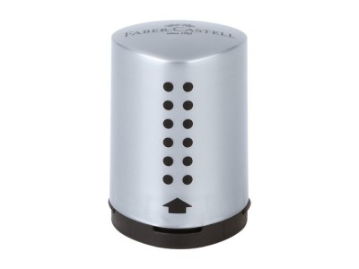 Ascutitoare plastic simpla cu container mini grip 2001 gri Faber-Castell foto