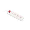 Prelungitor 5m 4 prize cu intrerupator, alb, Inlet